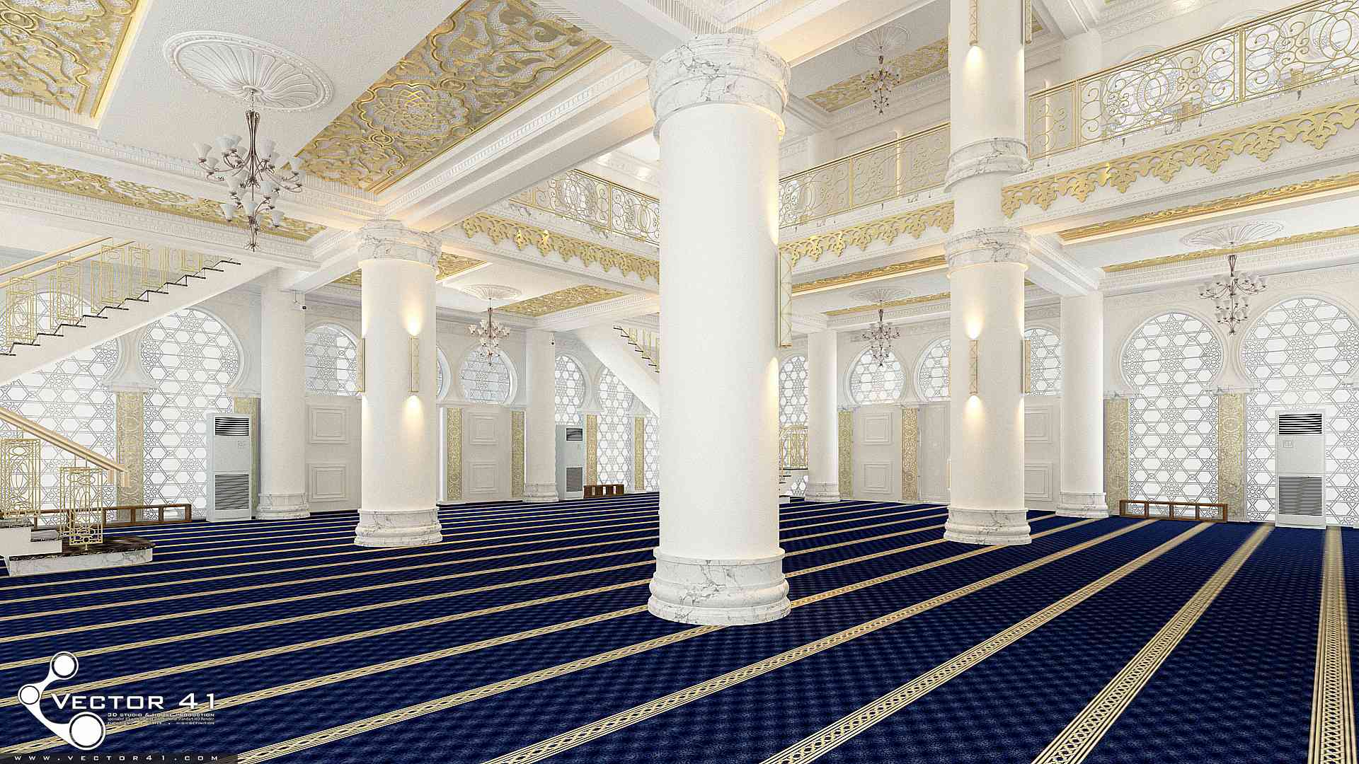 Detail Desain Interior Masjid 2 Lantai Nomer 25