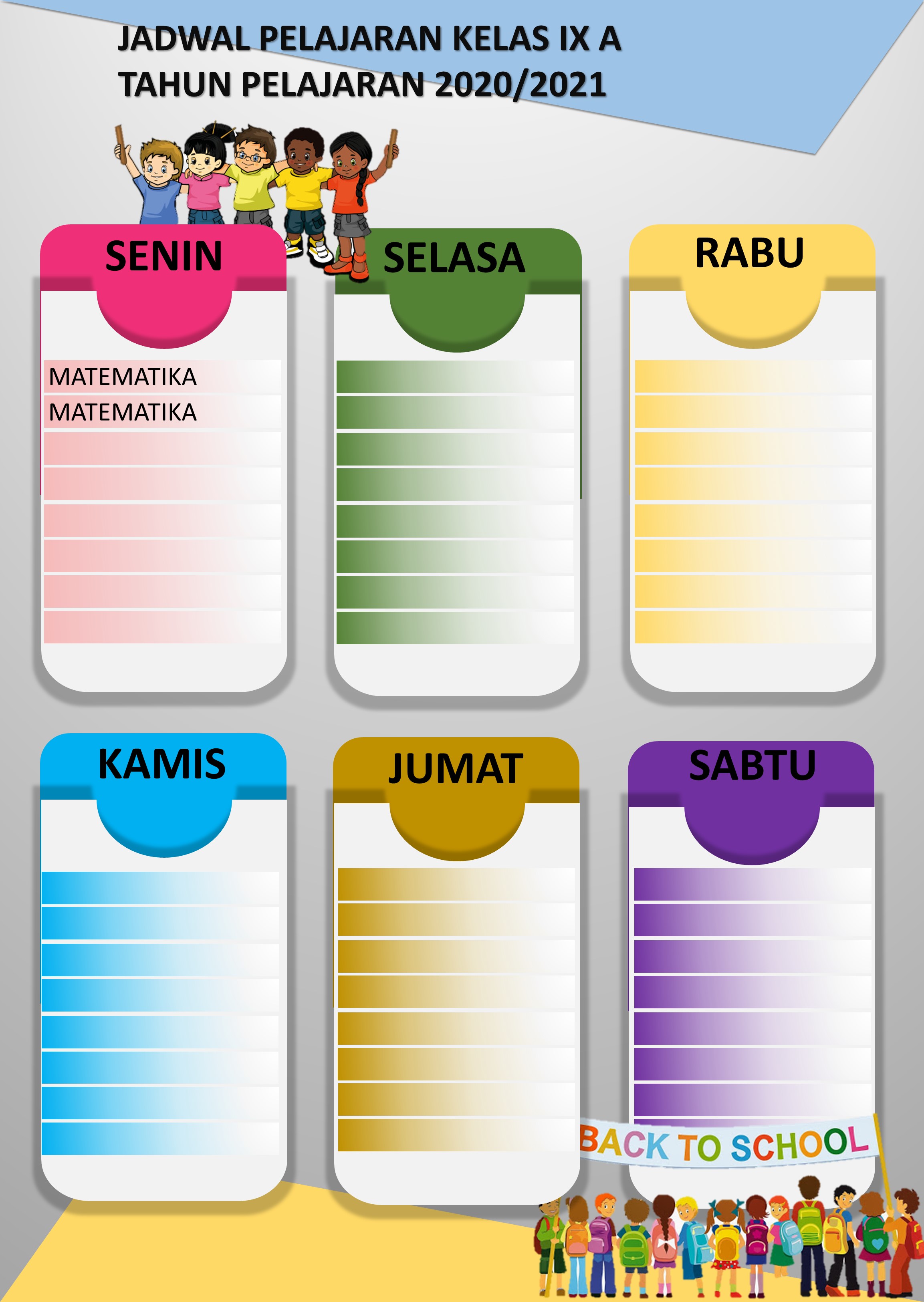 Detail Desain Jadwal Pelajaran Nomer 3