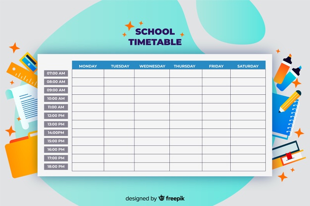 Detail Desain Jadwal Pelajaran Nomer 4