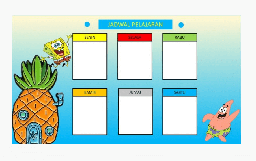 Detail Desain Jadwal Pelajaran Sekolah Nomer 14