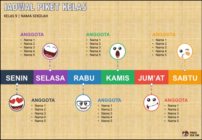 Detail Desain Jadwal Pelajaran Sekolah Nomer 18