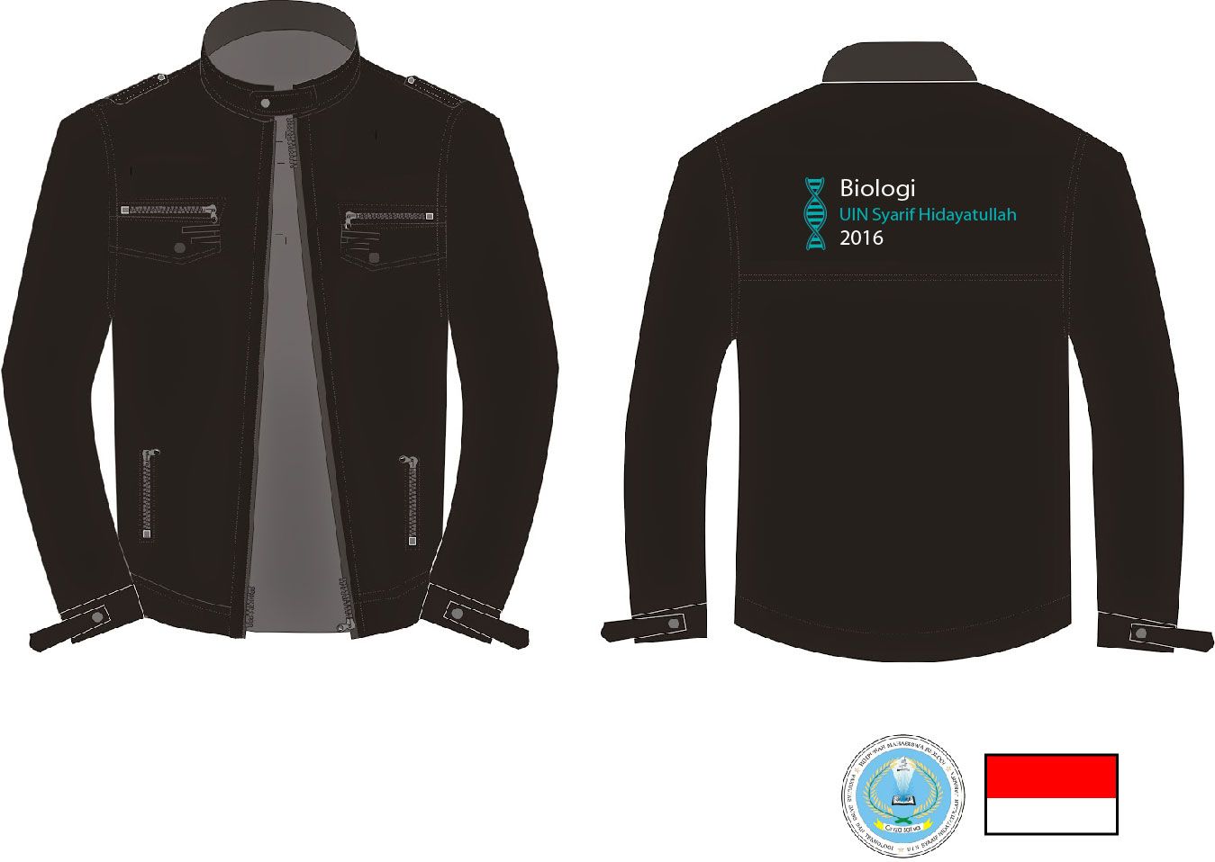 Detail Desain Jaket Almamater Polos Nomer 11