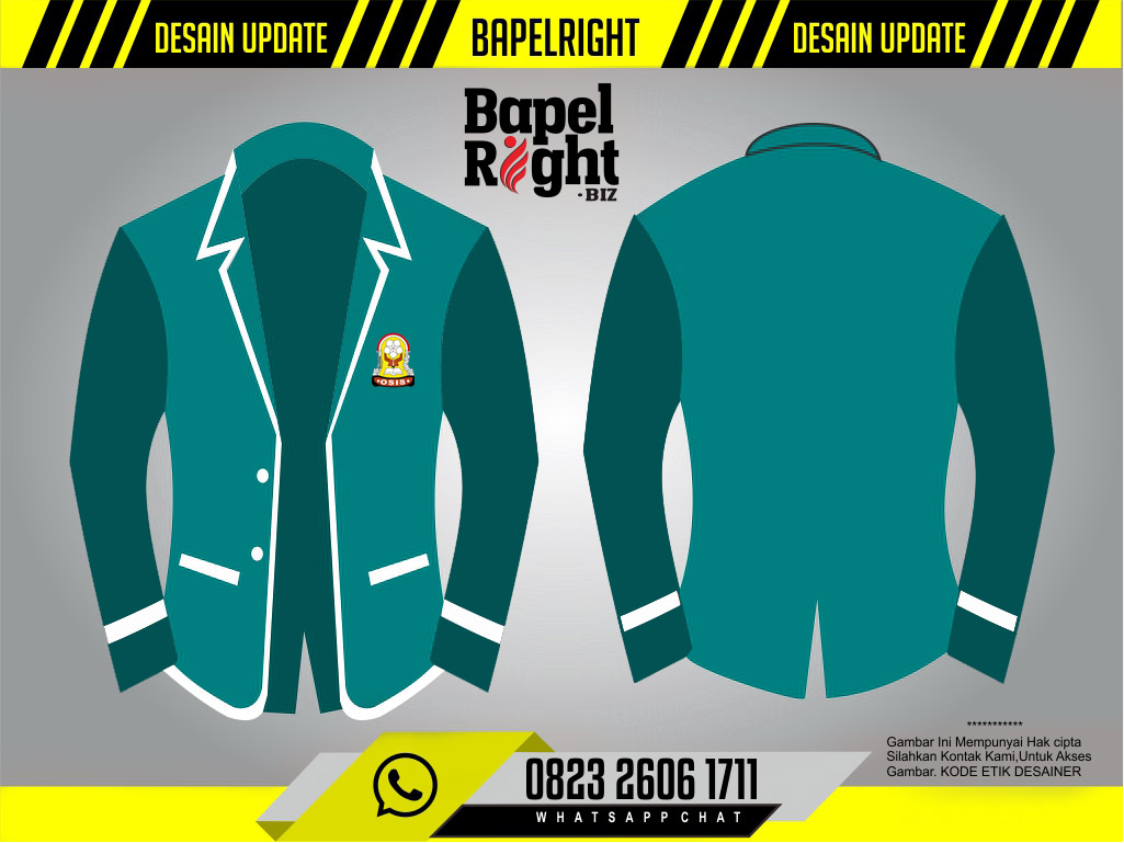 Detail Desain Jaket Almamater Polos Nomer 21