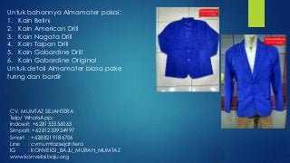 Detail Desain Jaket Almamater Polos Nomer 26