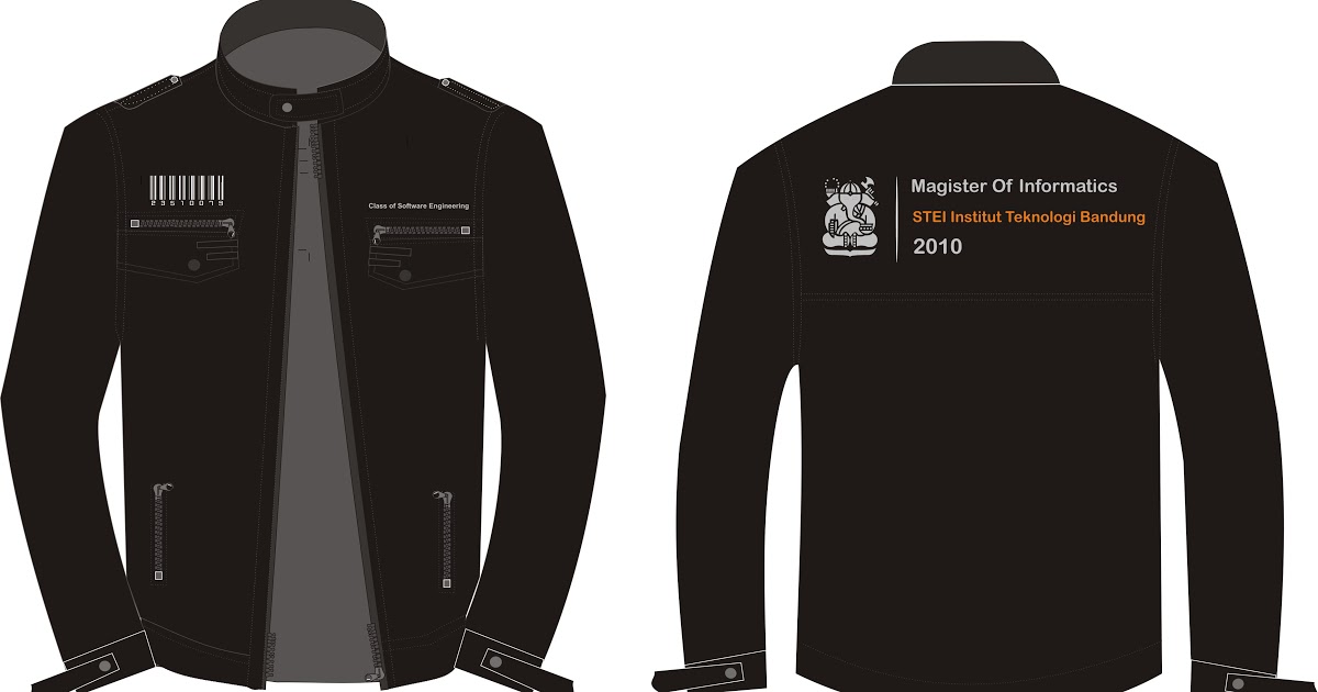 Detail Desain Jaket Almamater Polos Nomer 5