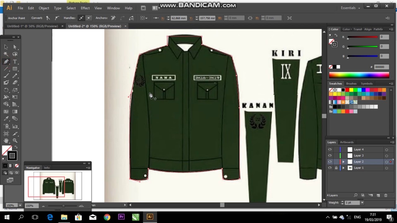 Detail Desain Jaket Almamater Polos Nomer 9