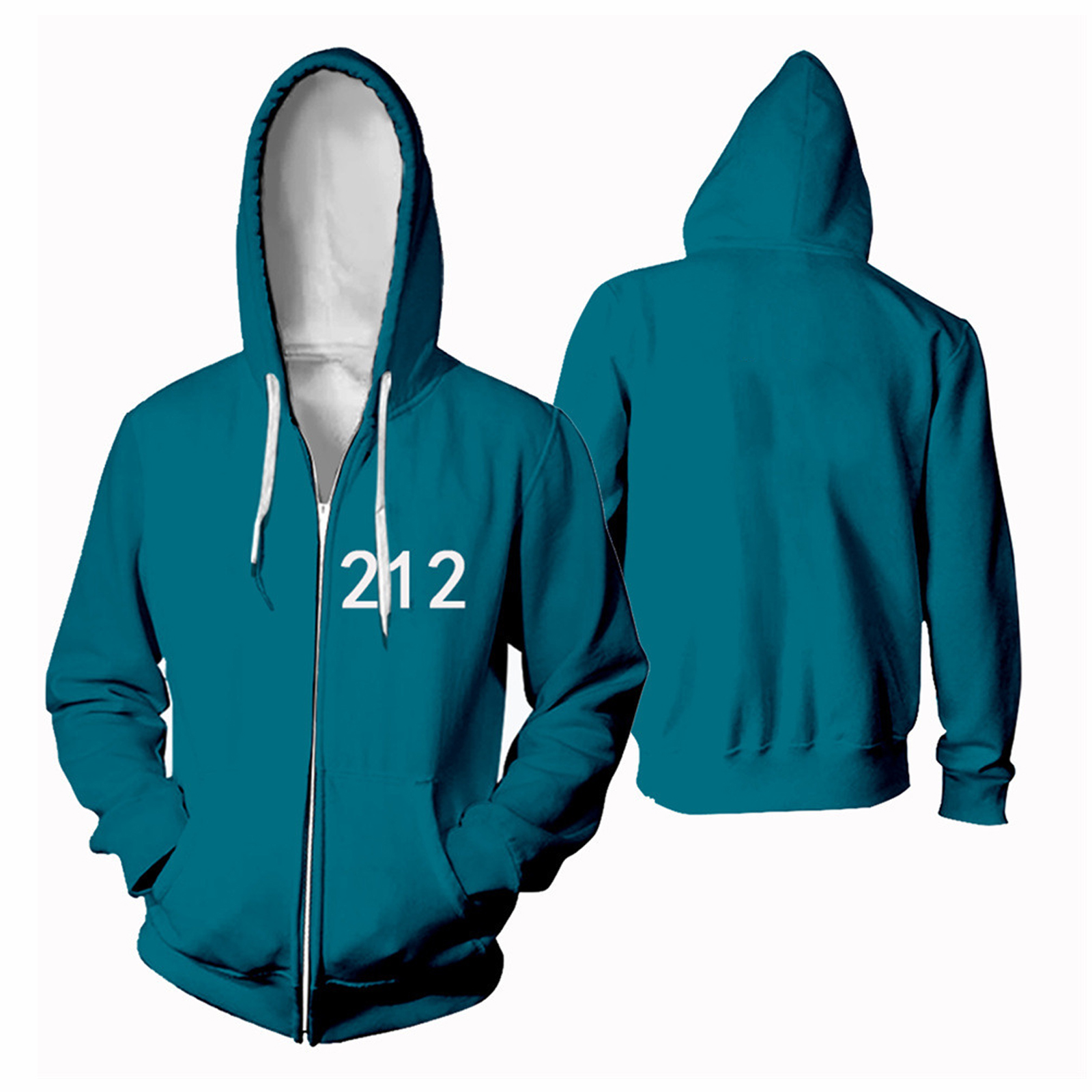 Detail Desain Jaket Hoodie Polos Depan Belakang Nomer 42