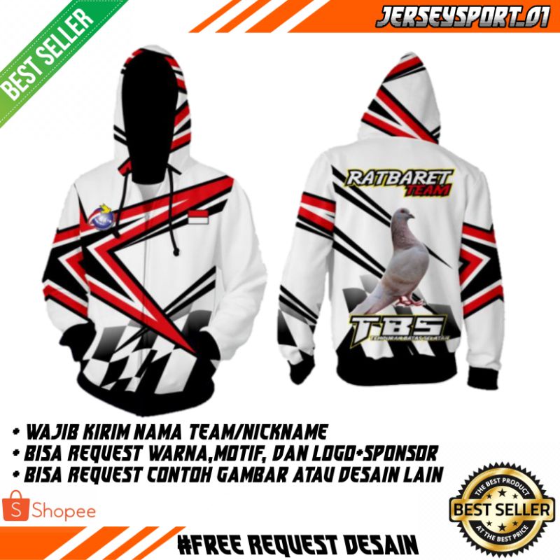 Detail Desain Jaket Team Merpati Nomer 16