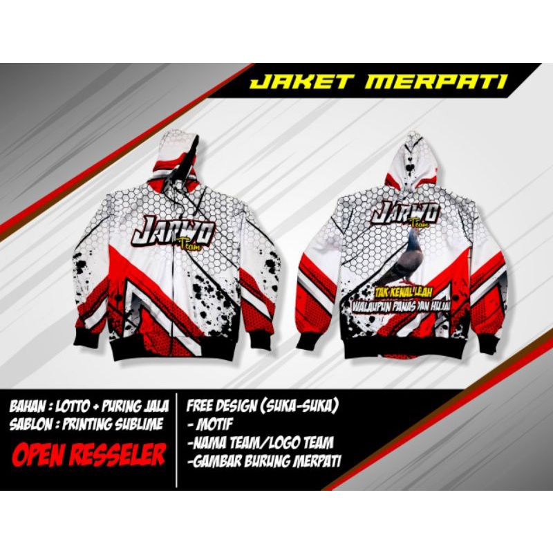 Detail Desain Jaket Team Merpati Nomer 18