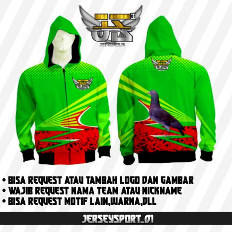 Detail Desain Jaket Team Merpati Nomer 44