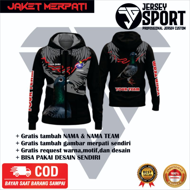 Detail Desain Jaket Team Merpati Nomer 46