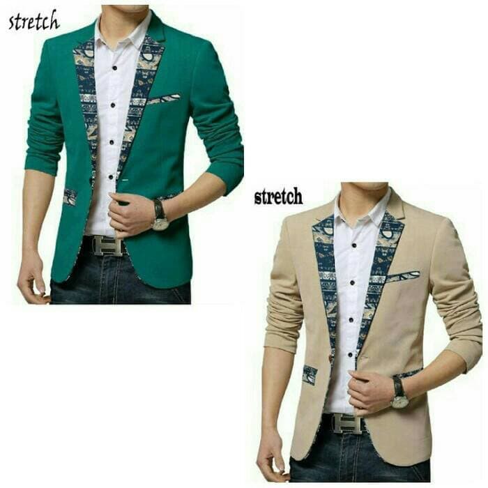 Detail Desain Jas Blazer Batik Pria Nomer 35