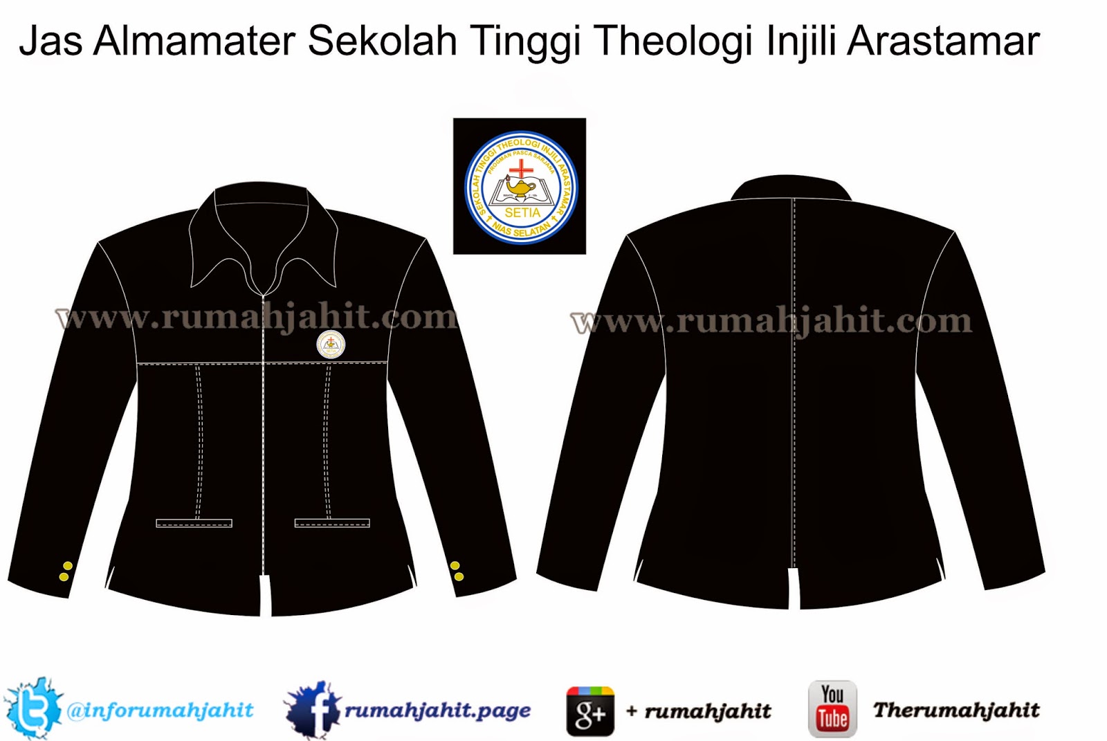 Detail Desain Jas Santri Nomer 42