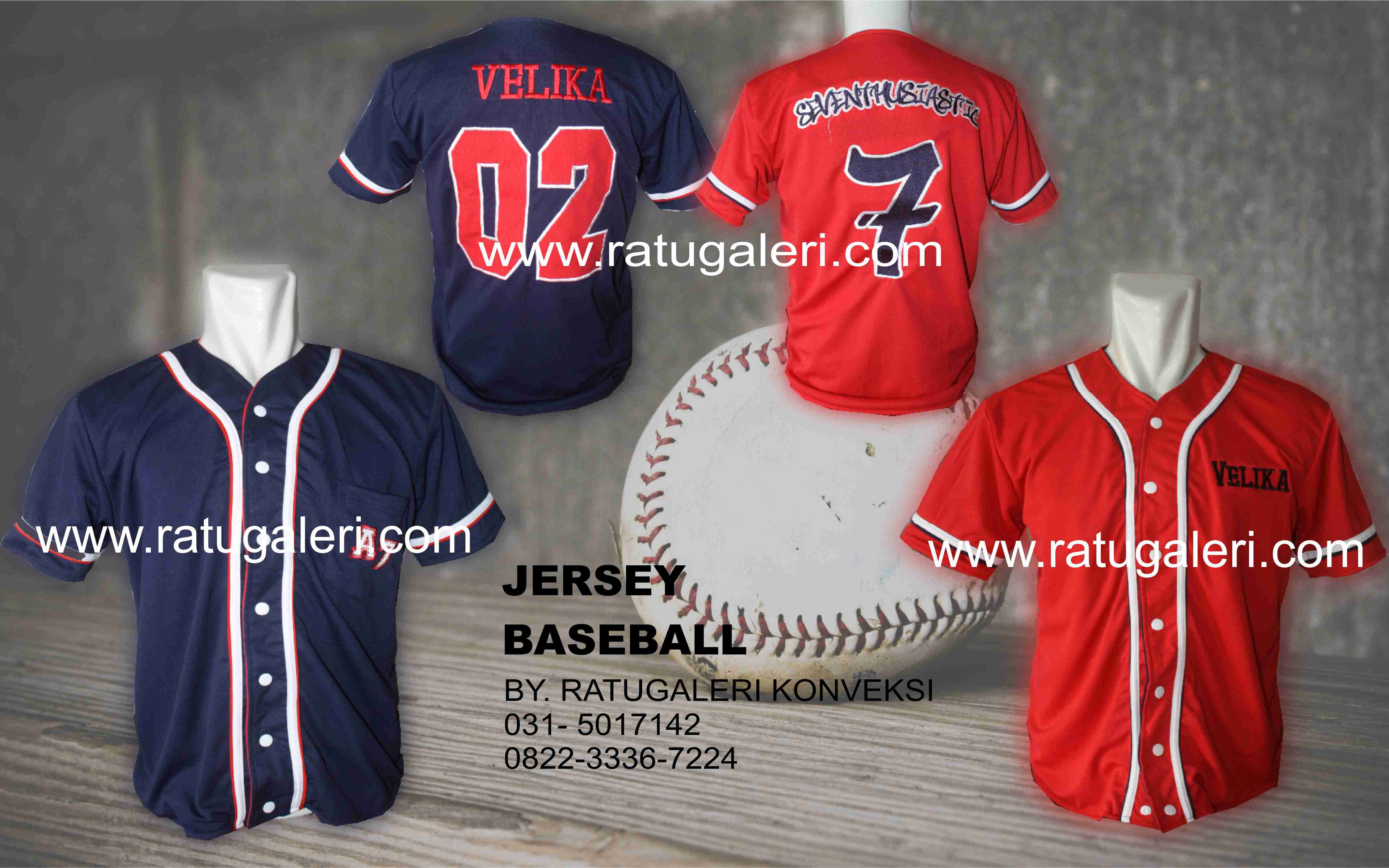 Detail Desain Jersey Baseball Nomer 14