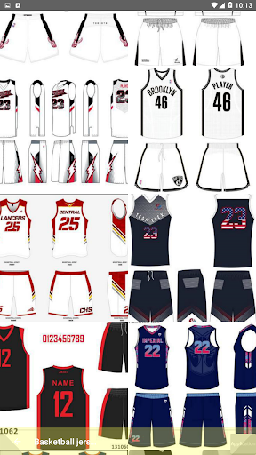 Detail Desain Jersey Basket Nomer 44