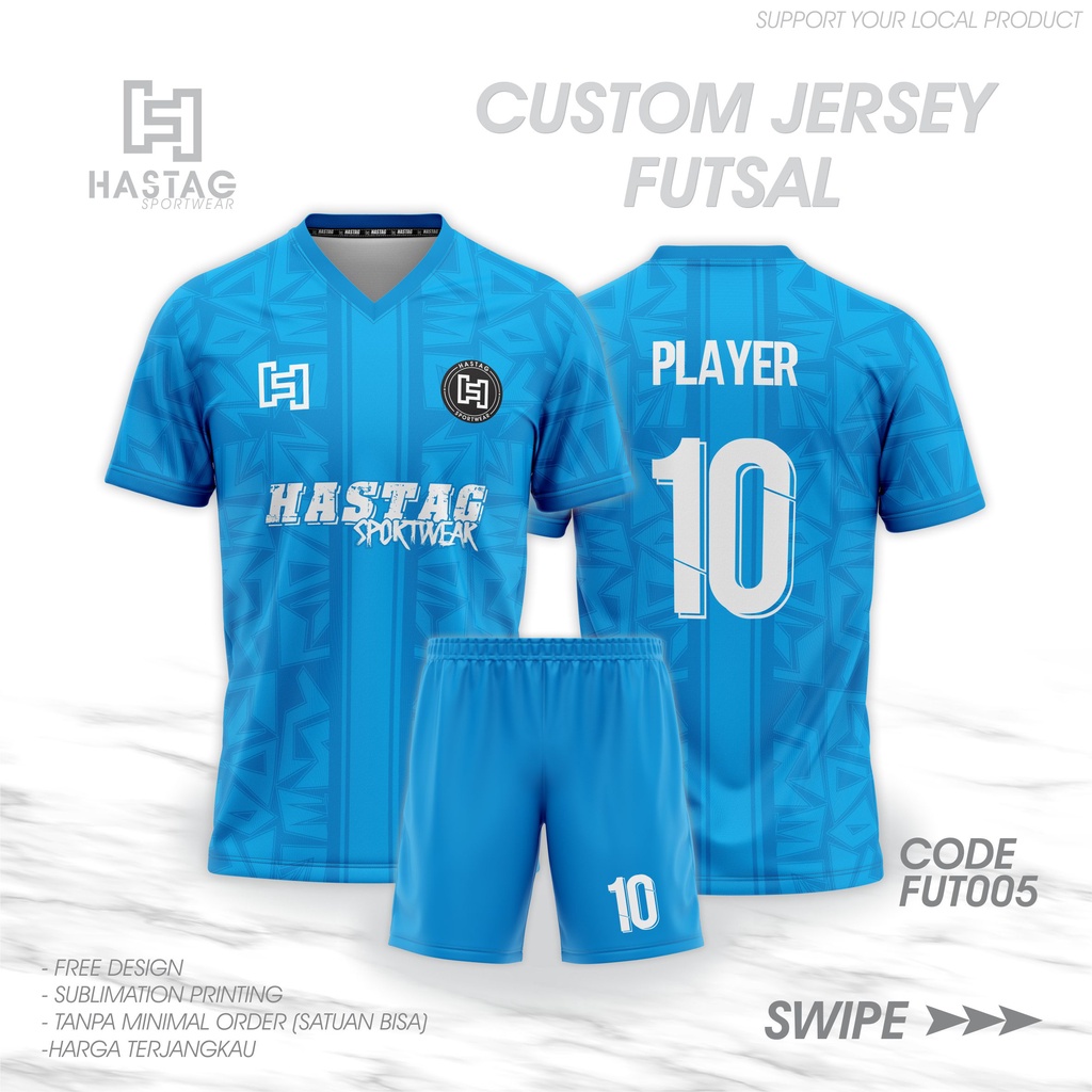 Detail Desain Jersey Futsal Full Printing Nomer 54