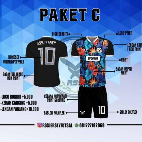 Detail Desain Jersey Futsal Printing Nomer 43