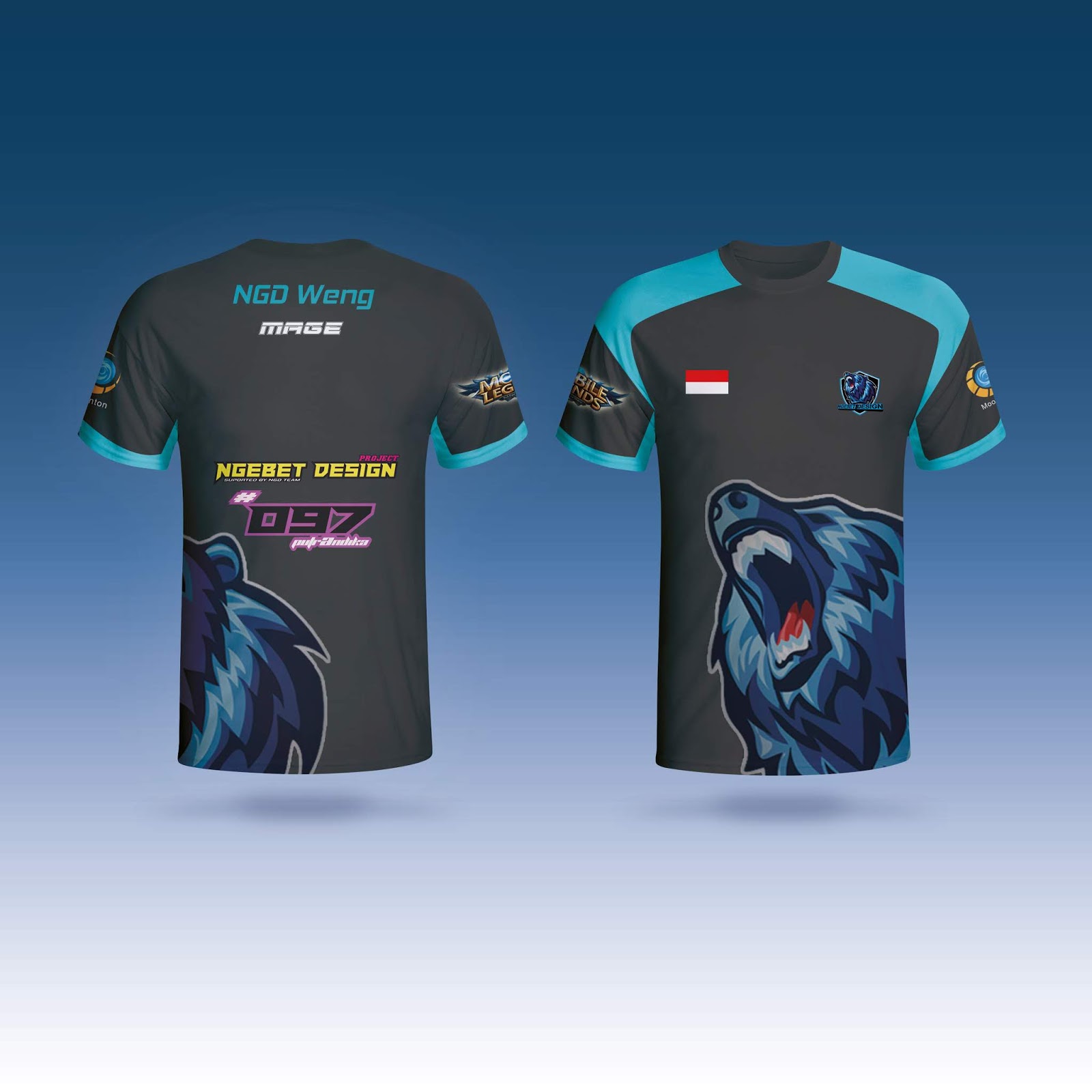 Detail Desain Jersey Gaming Nomer 14