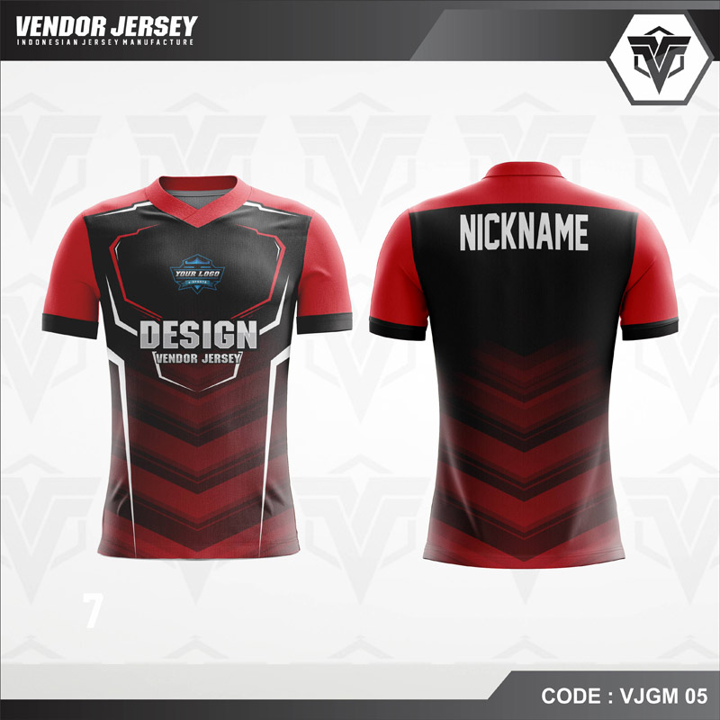 Detail Desain Jersey Gaming Nomer 17