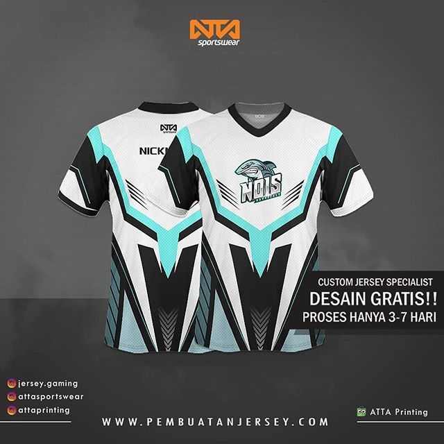 Detail Desain Jersey Gaming Nomer 18