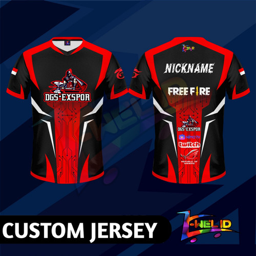 Detail Desain Jersey Gaming Nomer 20