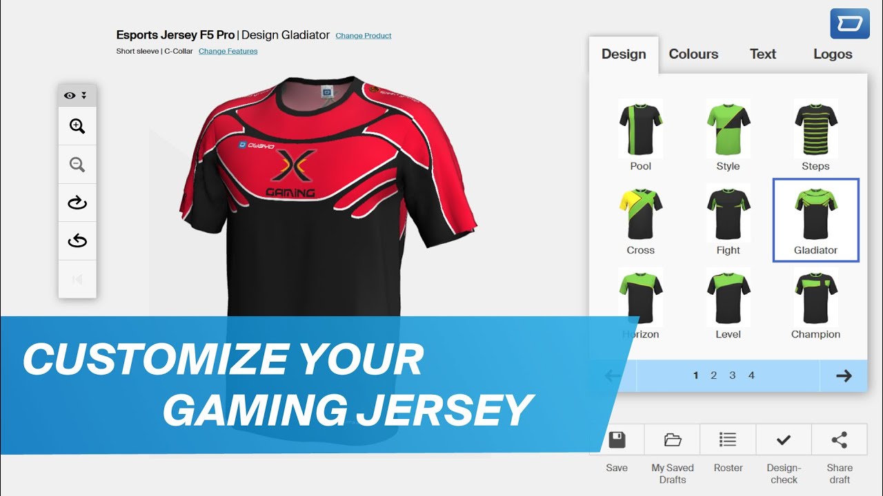 Detail Desain Jersey Gaming Nomer 50