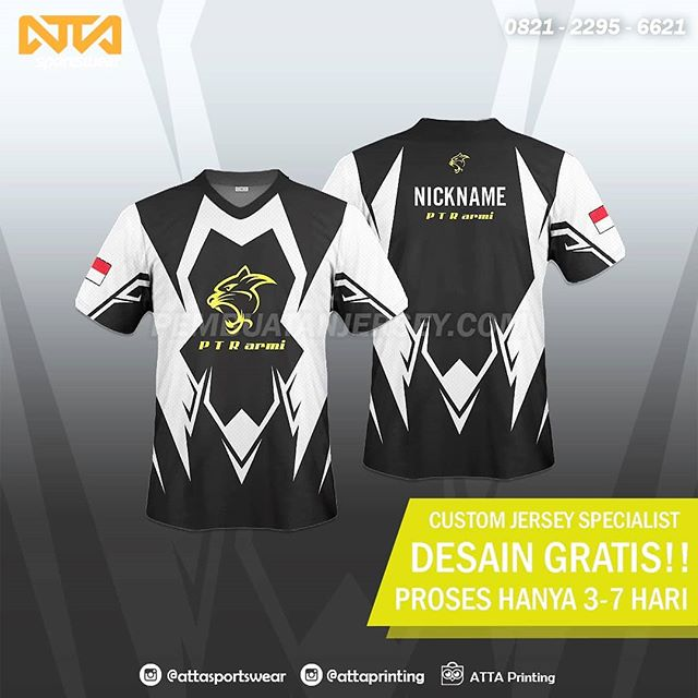 Detail Desain Jersey Gaming Nomer 9