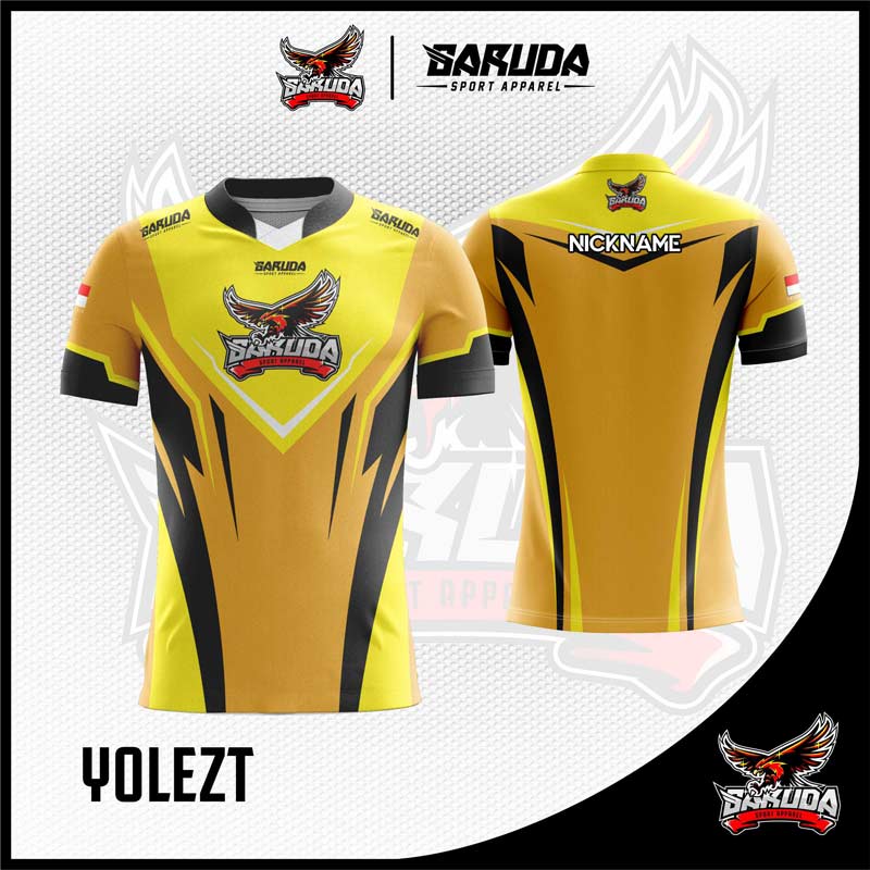 Detail Desain Jersey Gaming Polos Nomer 18