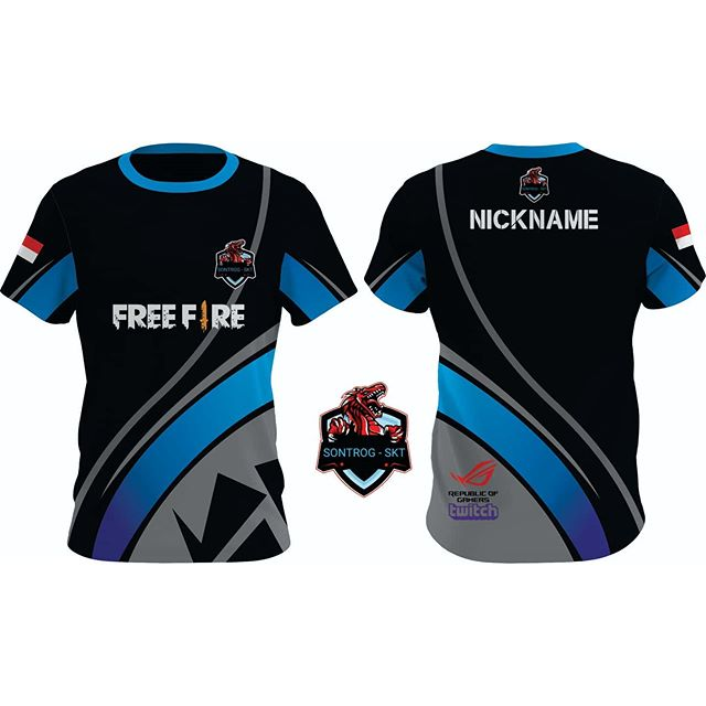 Detail Desain Jersey Gaming Polos Nomer 22