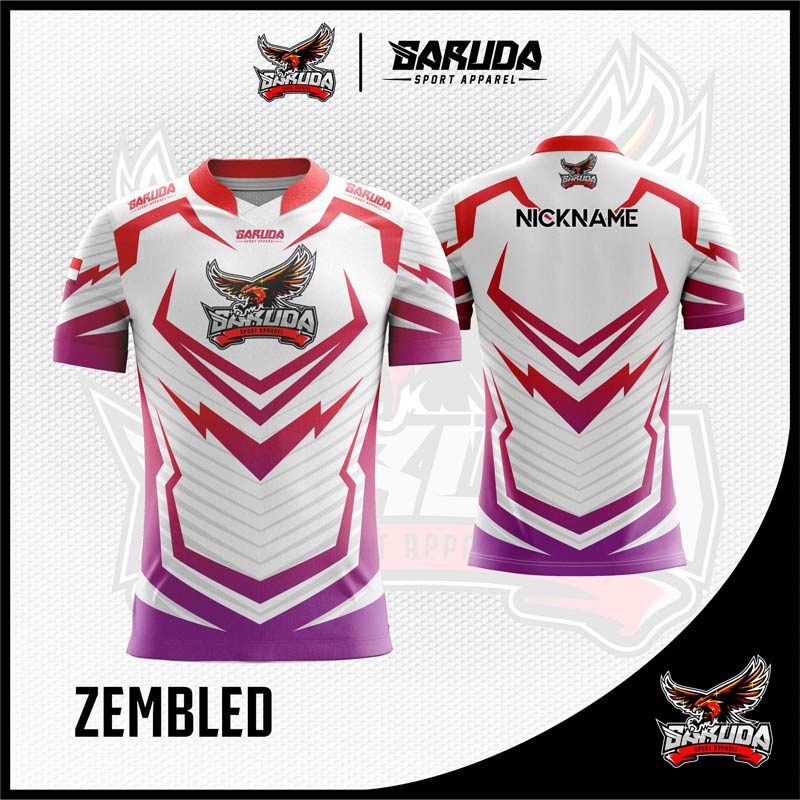 Detail Desain Jersey Gaming Polos Nomer 34