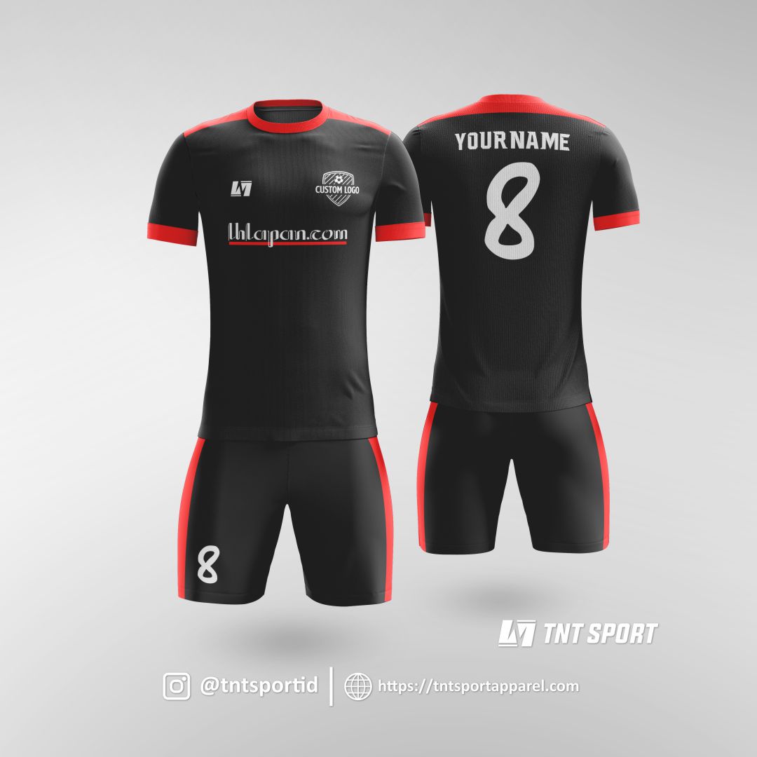 Detail Desain Jersey Hitam Polos Nomer 8