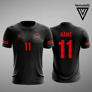 Detail Desain Jersey Merah Polos Nomer 45