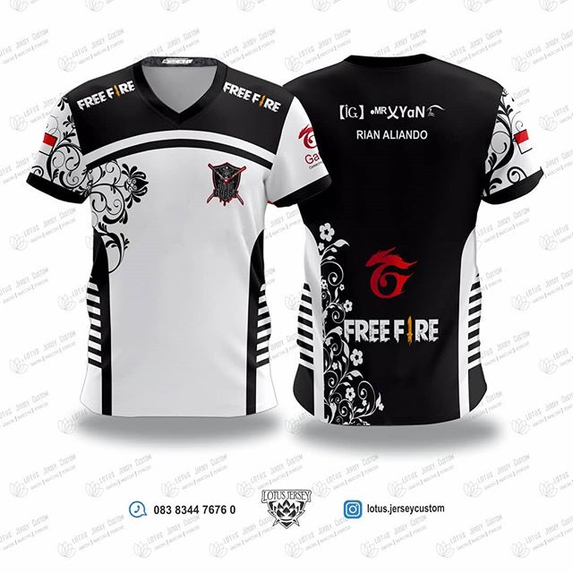 Detail Desain Jersey Pubg Nomer 22