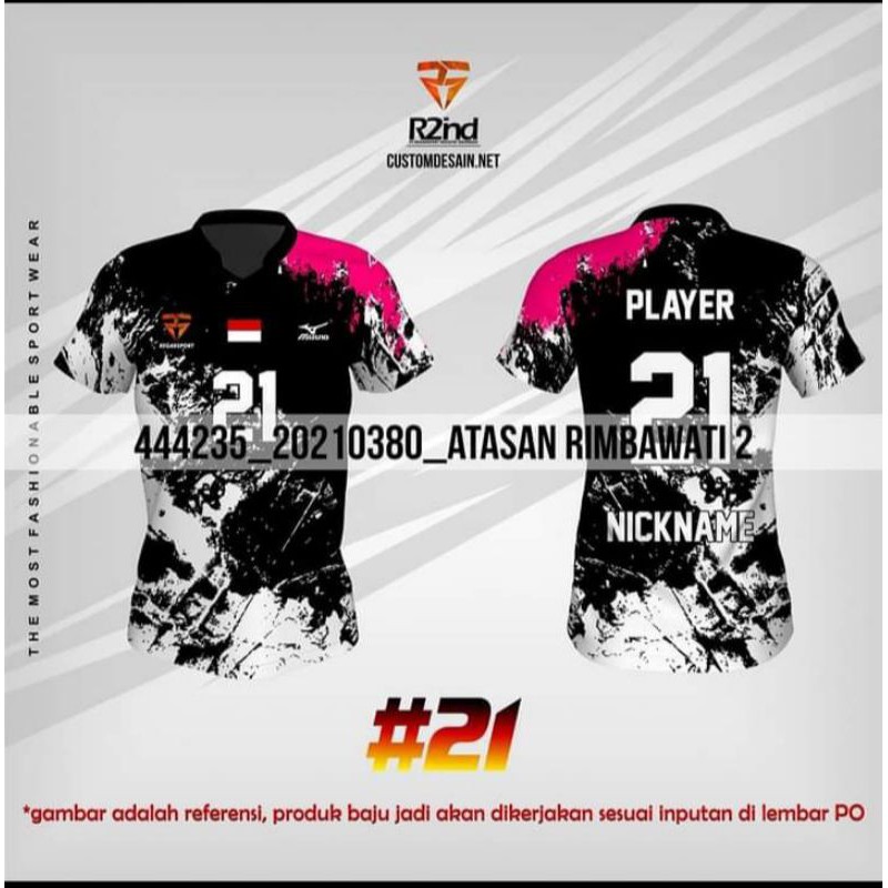 Detail Desain Jersey Voli Nomer 2