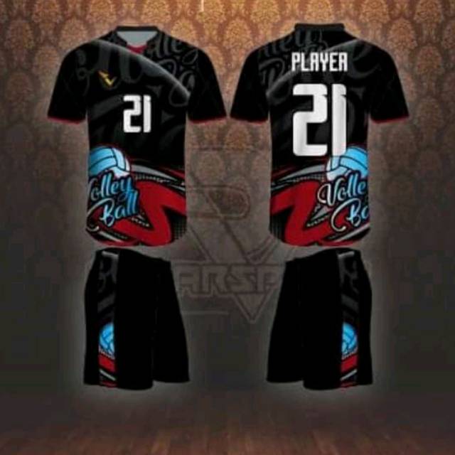 Detail Desain Jersey Voli Nomer 17