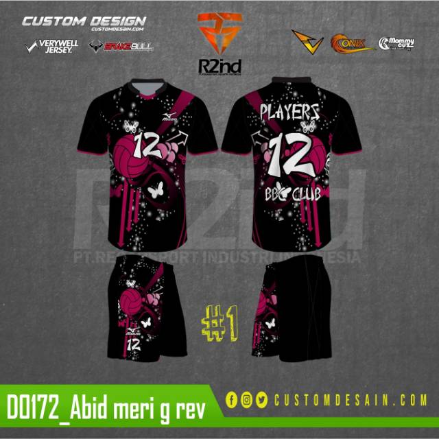 Detail Desain Jersey Voli Nomer 32