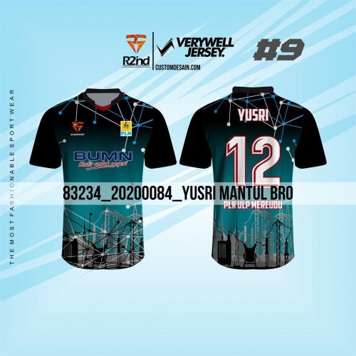 Detail Desain Jersey Volly Nomer 9