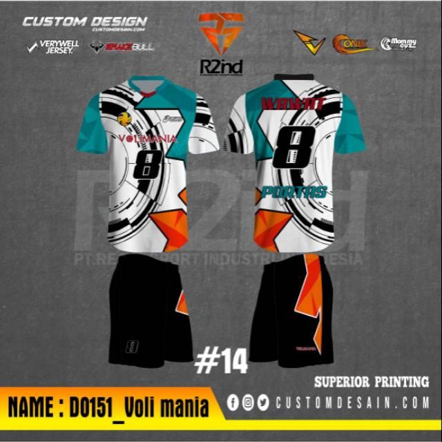 Detail Desain Jersey Volly Keren Nomer 46