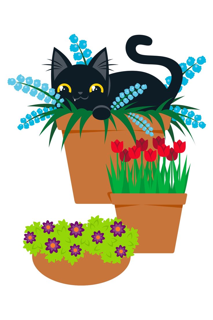 Detail Flower Cat Art Nomer 14