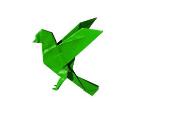 Detail Origami Fliegender Vogel Nomer 2