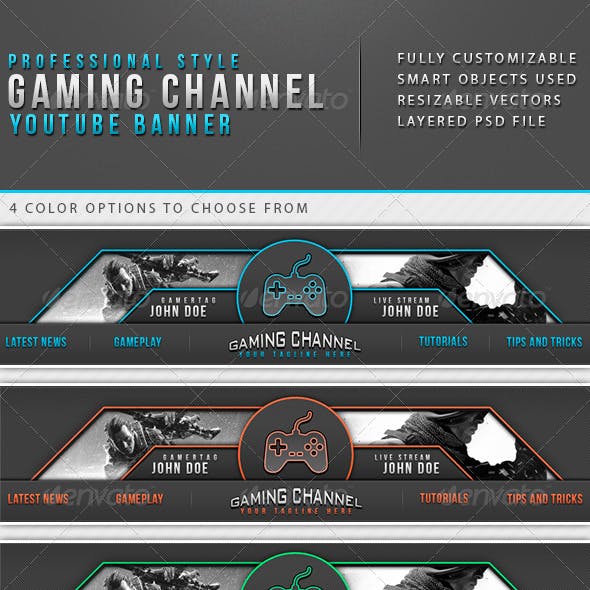 Detail Header Channel Youtube Gaming Nomer 24