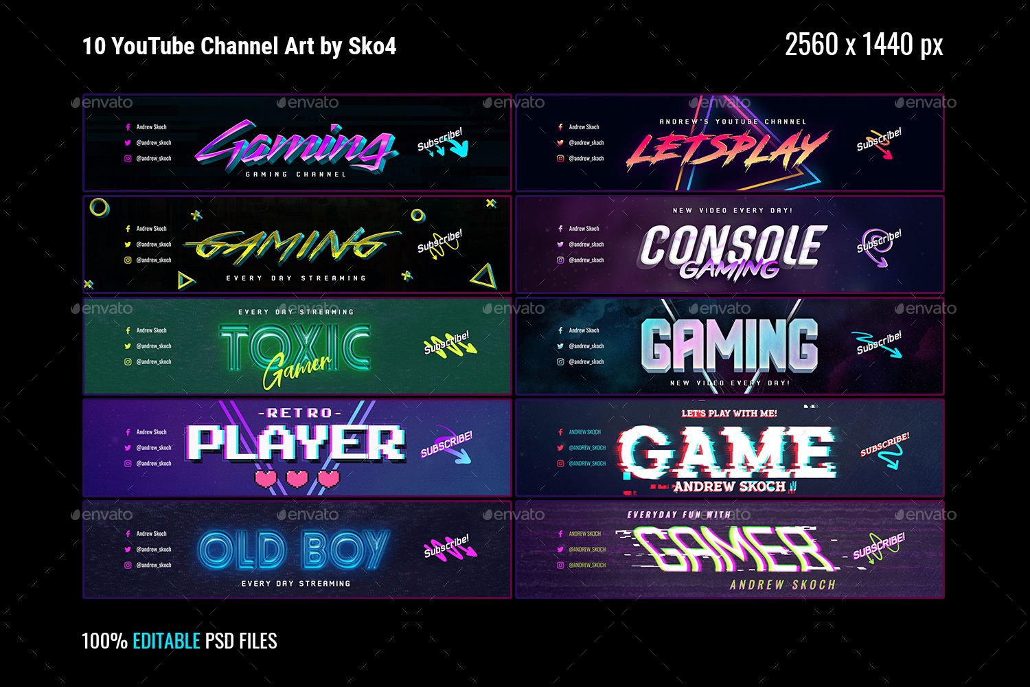 Detail Header Channel Youtube Gaming Nomer 7