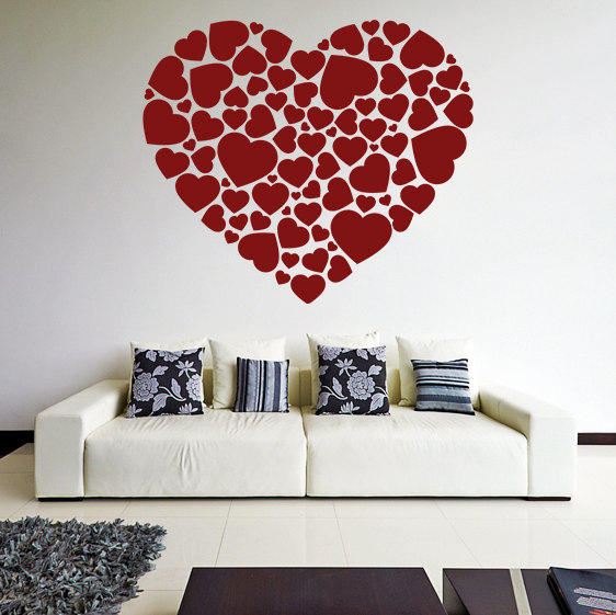 Detail Heart Design Pictures On Wall Nomer 19