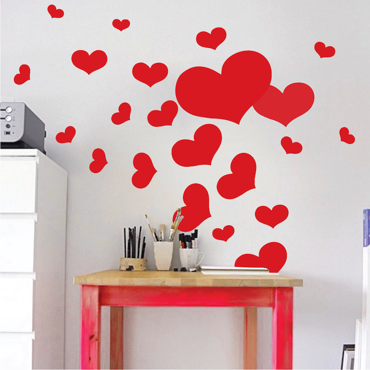 Detail Heart Design Pictures On Wall Nomer 7