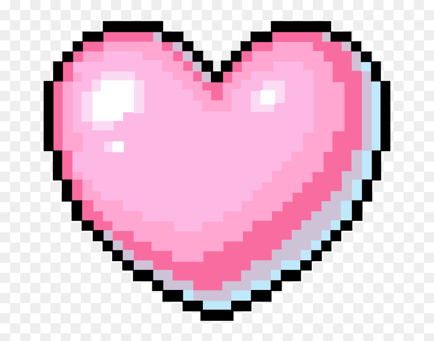 Detail Heart Pixel Png Nomer 17