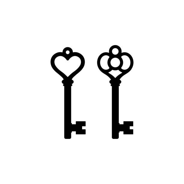 Detail Heart Skeleton Key Clipart Nomer 12