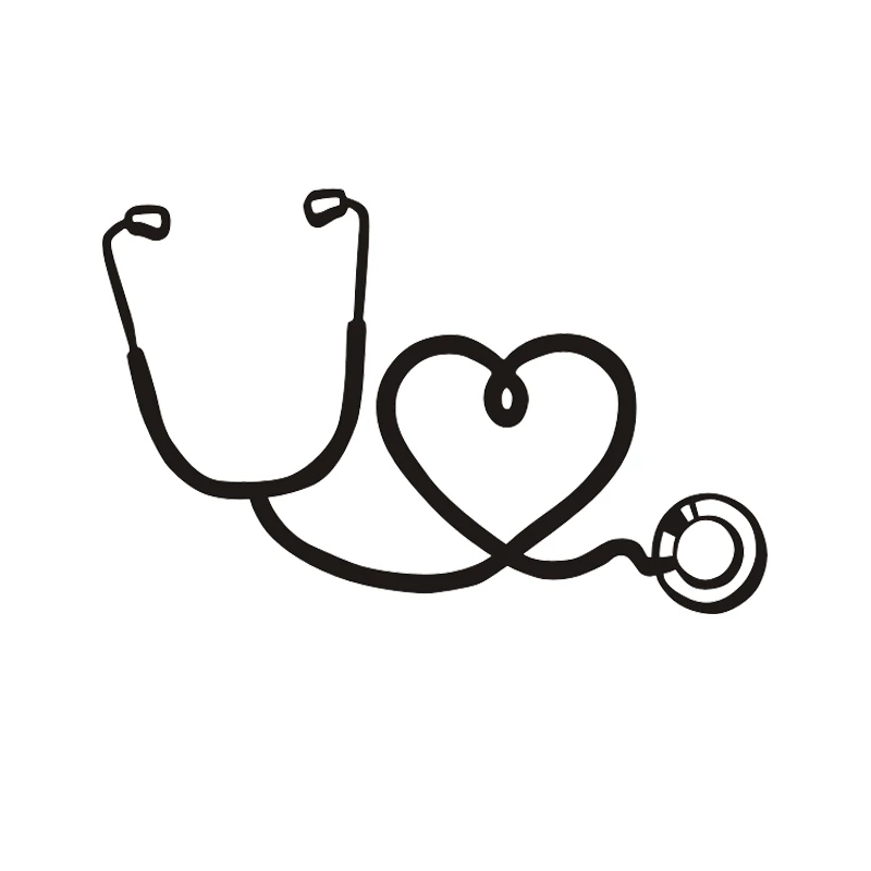 Detail Heart Stethoscope Sticker Nomer 12