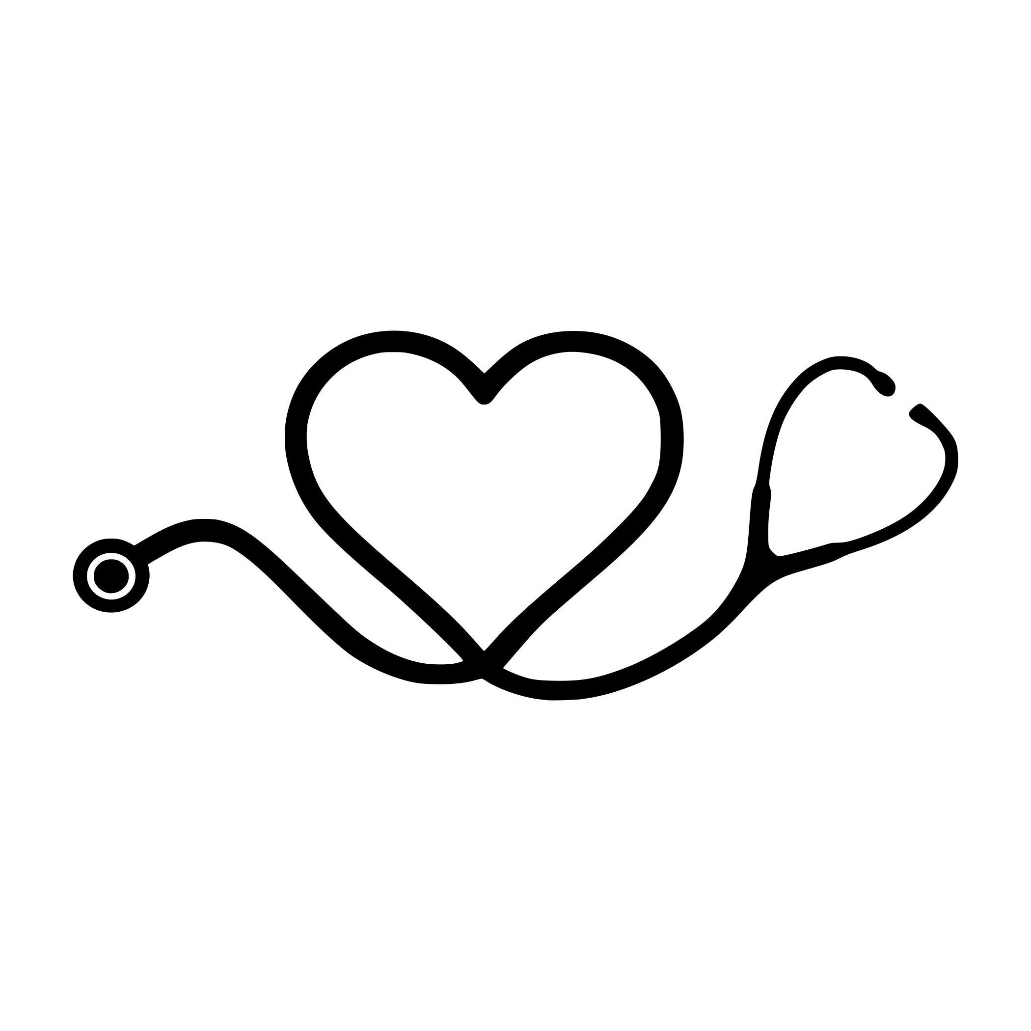 Detail Heart Stethoscope Sticker Nomer 4