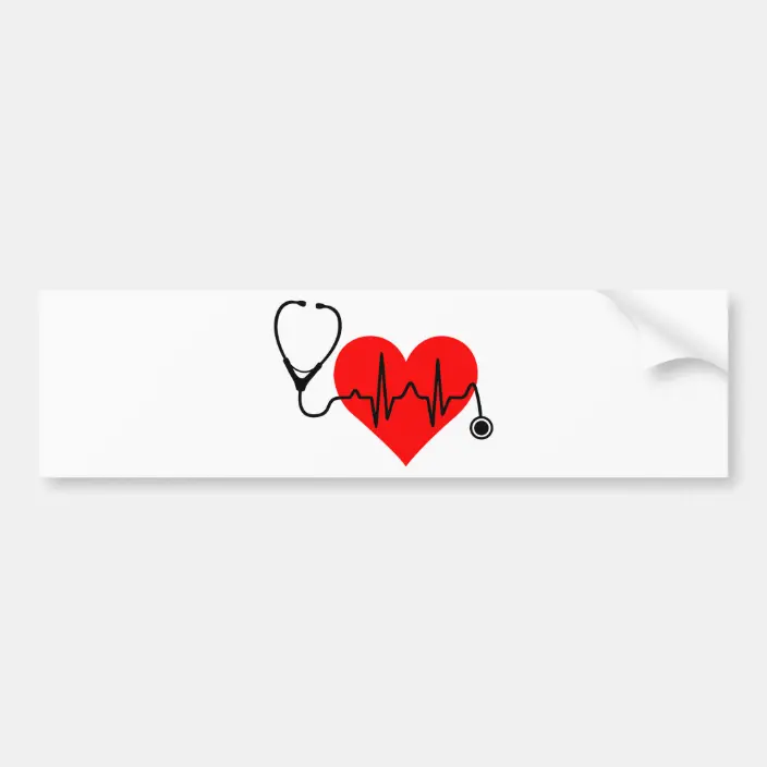 Detail Heart Stethoscope Sticker Nomer 32