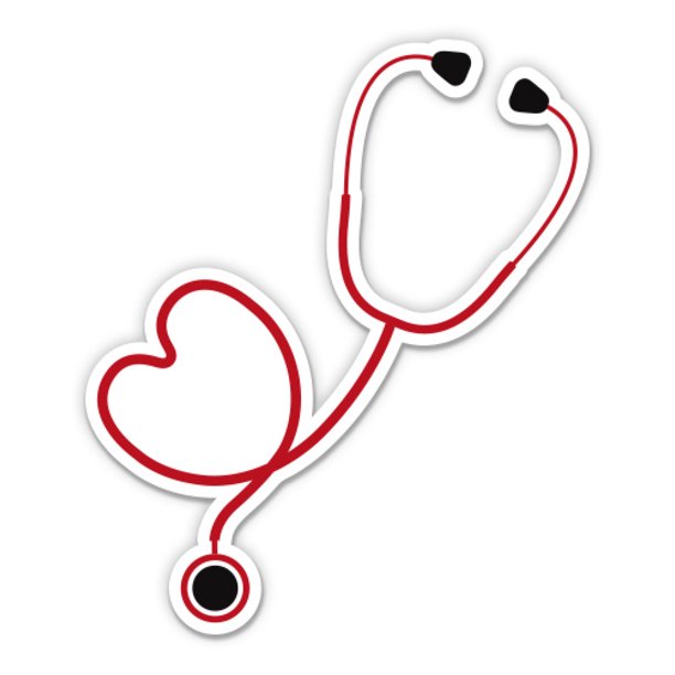 Detail Heart Stethoscope Sticker Nomer 49